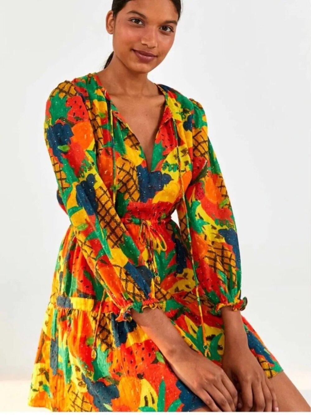 FARM Rio Fruit Salad Mini Dress